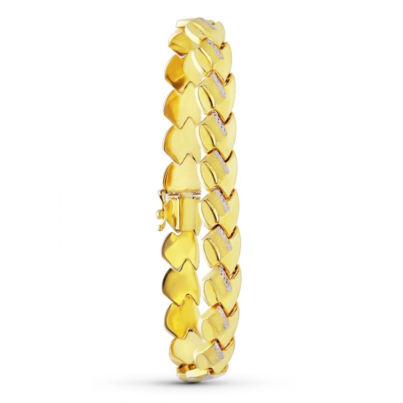 Pulsera Oro Amarillo Estampacion 20Cm oro 18k