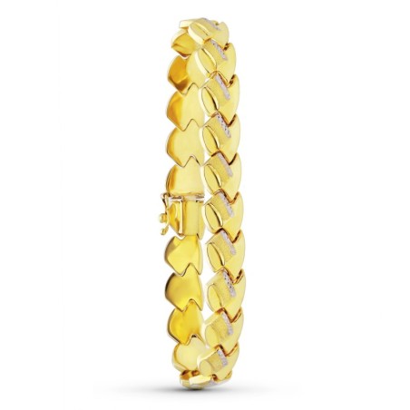 Pulsera Oro Amarillo Estampacion 20Cm oro 18k