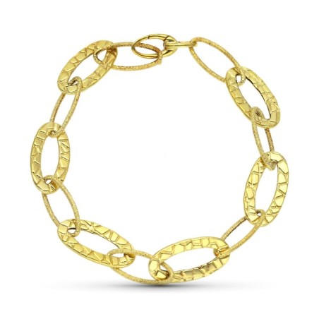 Pulsera Oro Amarillo Eslabones Ovales oro 18k