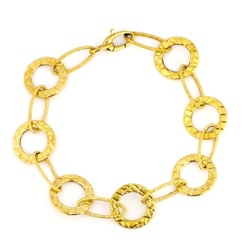 Pulsera Oro Amarillo Eslabones oro 18k