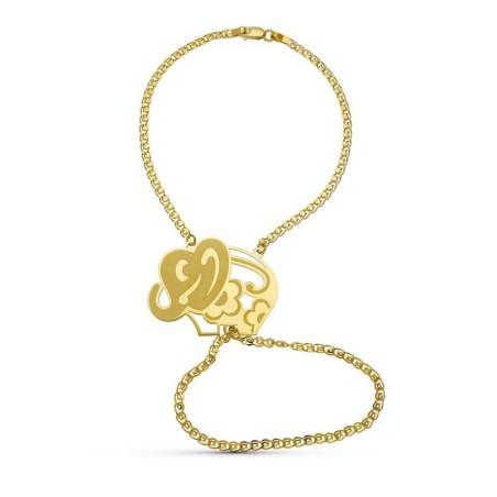 Pulsera Oro Amarillo India Elefante oro 18k