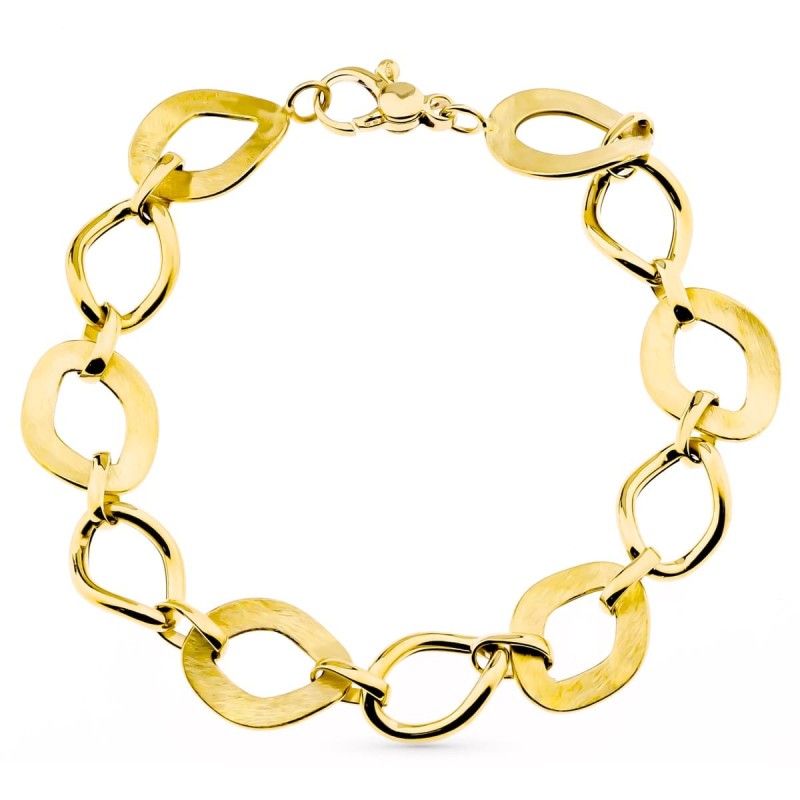 Pulsera Oro Amarillo Eslabones oro 18k