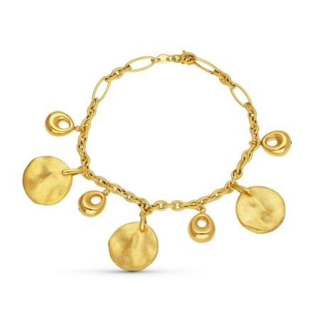 Pulsera Oro Amarillo Colgante oro 18k