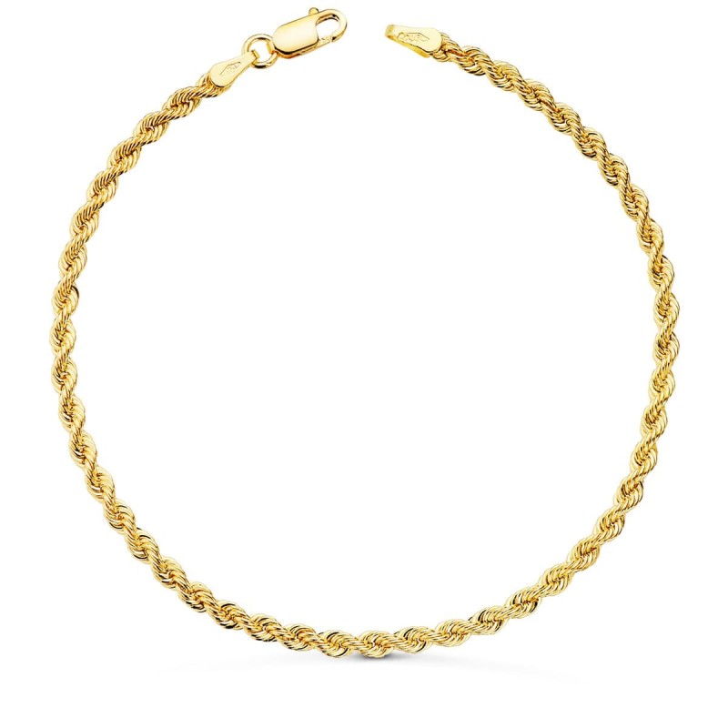 Pulsera Oro Amarillo Cordon Salomonico. Ancho 2,7 Mm Largo 19Cm oro 18k