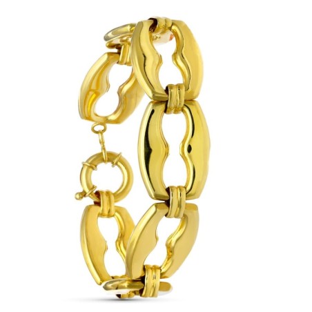 Pulsera Oro Amarillo Barco Hueca Grande oro 18k
