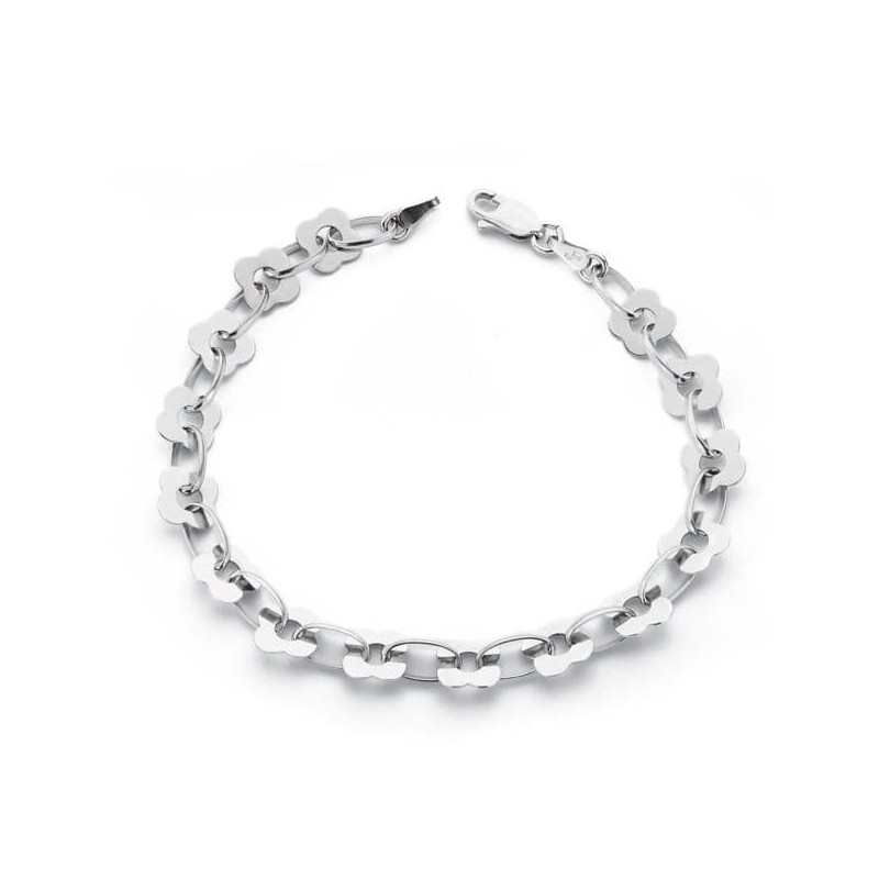Pulsera Oro Blanco 18.5 Cm 7 Mm oro 18k