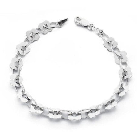 Pulsera Oro Blanco 18.5 Cm 7 Mm oro 18k