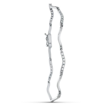 Pulsera Oro Blanco Circonitas oro 18k