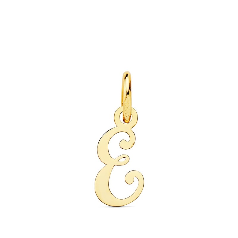 Colgante Oro Amarillo Letra " E " 12X6 Mm oro 18k