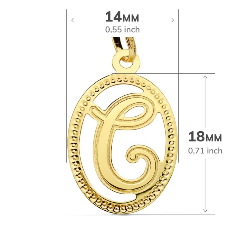 Colgante Oro Amarillo Inicial Letra C 21X14 Mm oro 18k