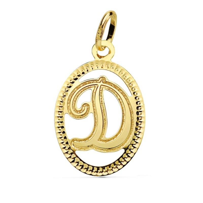 Colgante Oro Amarillo Inicial Letra D 21X14 Mm oro 18k
