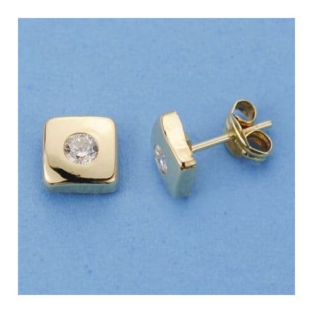 Pendientes Oro Amarillo Cuadrados 6X6 Mm oro 18k